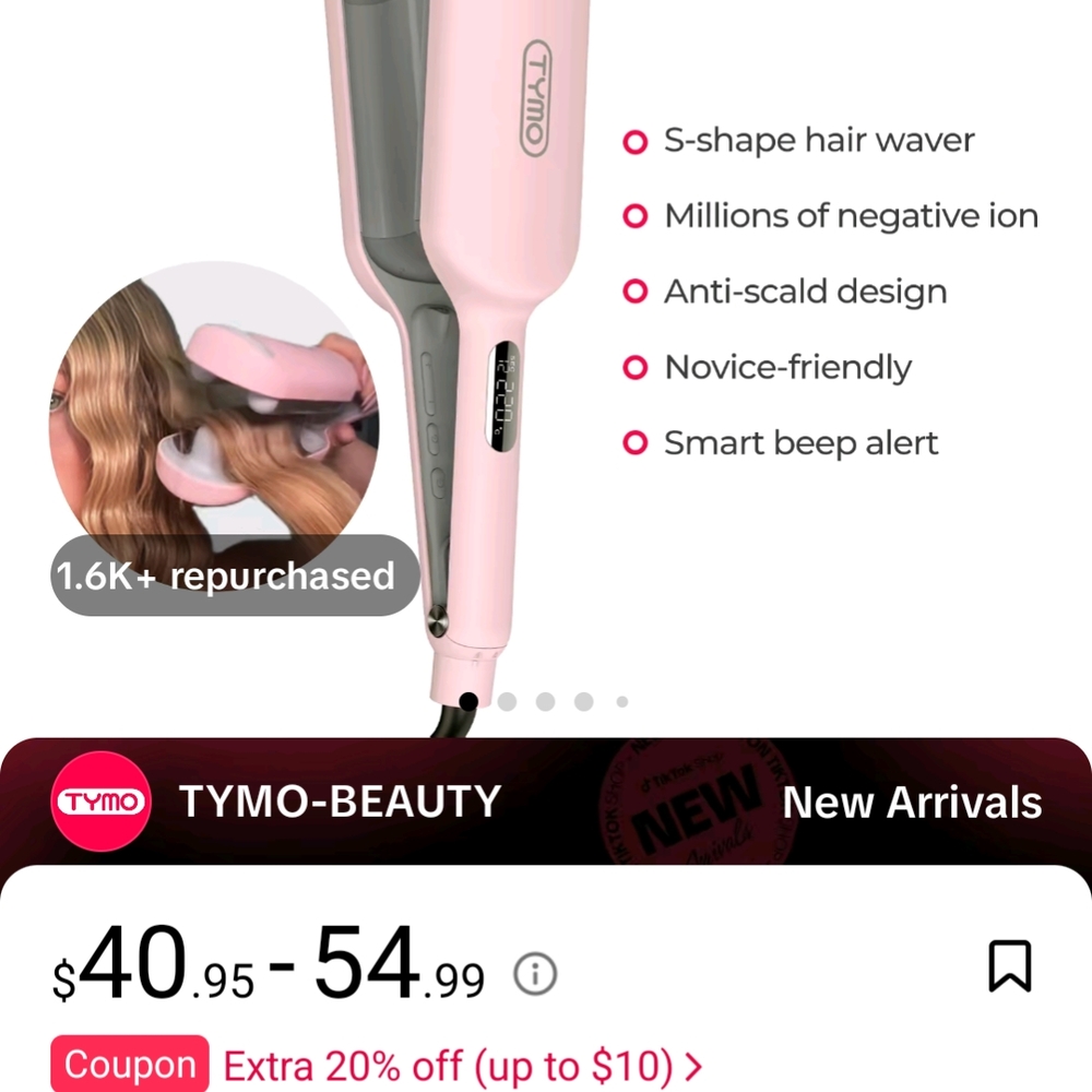 Pink Hair Styling Tool for Sleek Straight Hair
